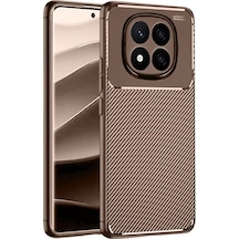 Newface Xiaomi Redmi Note 14 Pro 5g Kılıf Auto Focus Karbon Kapak - Kahverengi