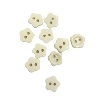 10 Adet 10 mm Çiçek Düğme (Krem)