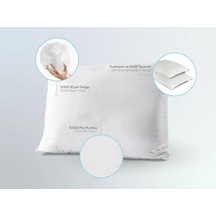Doqu Home Whiteline Microfiber Yastık 50 X 70 Cm - Beyaz Beyaz