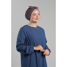 Hürrem Bone Vizon Pratik Hazır Geçmeli Fiyonklu Bone Sandy Çift Taraflı Çapraz 3007b 10 Vizon