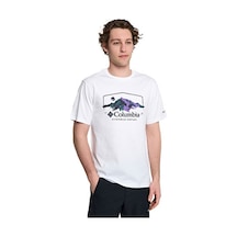 Columbia Cs0411 Csc M Brush With Nature Ss Tee Erkek Günlük Tişört 9110831100 Beyaz Beyaz