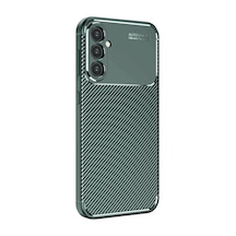 Samsung Galaxy Uyumlu S24 Fe Kılıf Karbon Silikon Case Kapak Koyu Yeşil