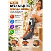 Akıllı Ayak Ve Baldır Masaj Cihazı, Hava Basınçlı Masaj Ve Isıtma Özellikli, 3 Masaj Modu, 3 Isı Seviyesi, 200