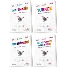 Limit 8. Sınıf Matematik + Türkçe + Fen + Din Konu Föyleri Seti 4 Kitap 2023