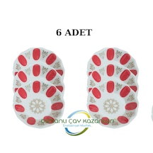 Osmanlı Gültaş Melamin Tabak Altlığı ,kahveci Çay Tabağı 1, Kali Beyaz - Kırmızı