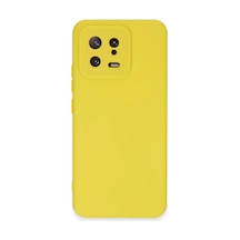 Xiaomi Mi 13 Kılıf Nano İçi Kadife Silikon - Sarı 0.2M-Çok Renkli