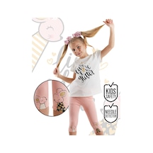 Sevimli Fareler Kız Çocuk Yazlık T-shirt Tayt Takım