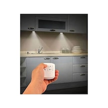 Uzaktan Kumandalı Yapışkanlı 3'lü Led Spot Lamba - Pratik Ve Enerji Tasarruflu Abanoz