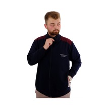 Mode Xl Büyük Beden Erkek Eşofman Üstü Dik Yaka Fermuarlı Brooklyn U24522 Lacivert Lacivert