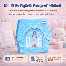 Ev Figürlü Çocuk Albümü Mavi