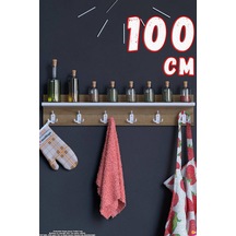 Kedi 18 Kancalı Mutfak Askısı 3'lü Set 86,4x19 Cm - Şık Tasarım, Çok Amaçlı Düzenleyici Ve Yer Tasarrufu 100 Cm