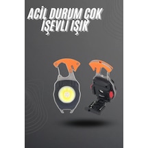 El Feneri Led Anahtarlık Çok Fonksiyonlu Mini Çakmak Özellikli - Lisinya Siyah