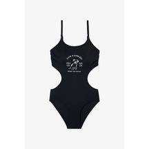 Penti Siyah Genç Kız Puppy Monokini