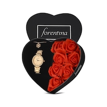 Forentina Rose Kaplama Kartanesi Kolye Saat-özel Güllü Kutuda Hediye Set Ps3722 Rose Gold