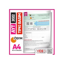 2022 YKS-ayt (Say-tm) ÖSYM Tıpkı Basım Çıkmış Soru Deneme Kitapçığı (Video Çözümlü Türkiye Geneli)