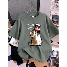 Noıssey Urban Pop Graphic Kadın Tişört Koleksiyonukod 5081 Füme