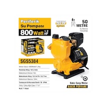 Sgs5384 - Periferik Su Pompası 800 Watt 1.2 Hp - 50 Metre - Bakır Sargı