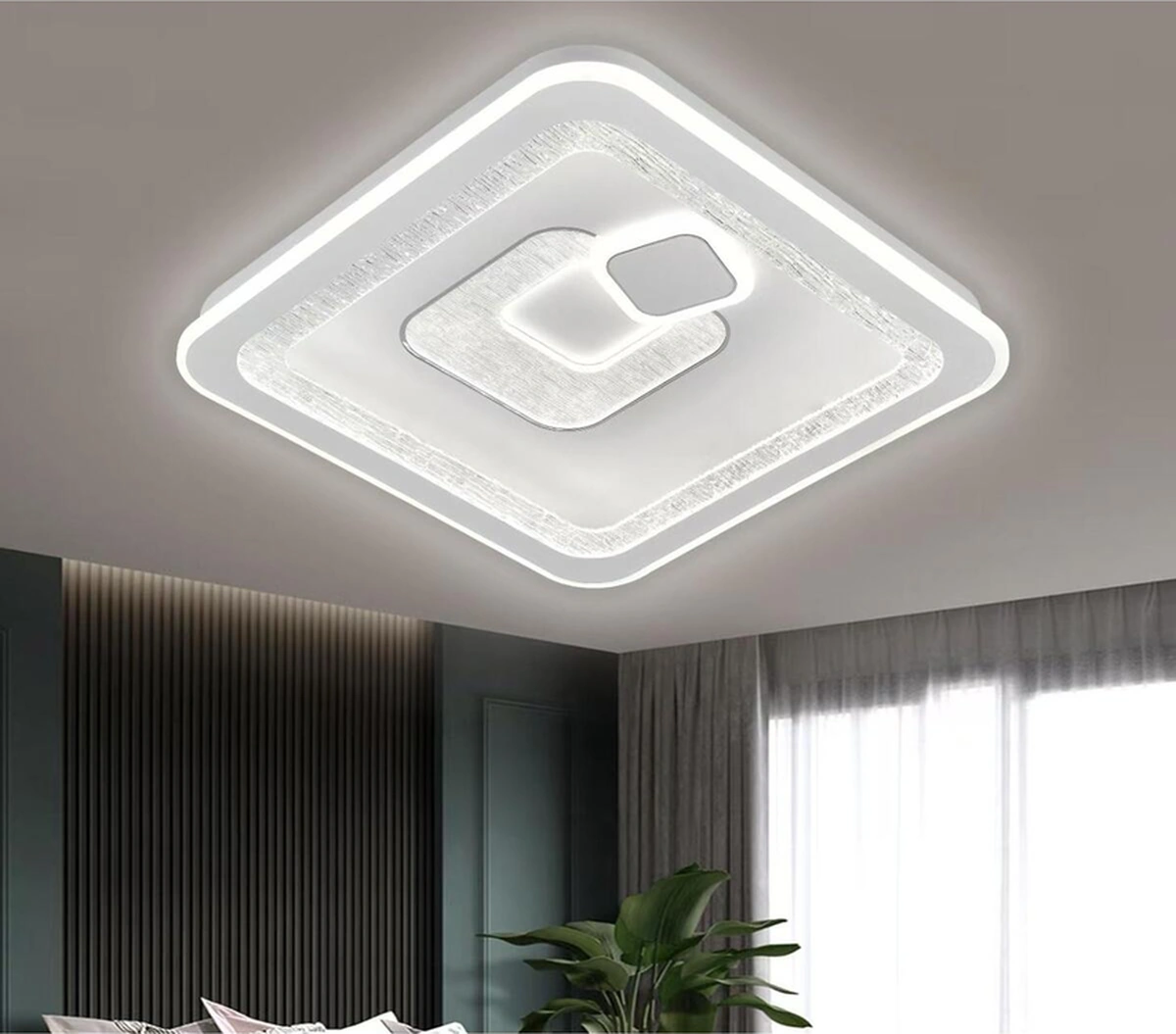 Ey-El Tasarım A752 Plafonyer Led Avize 3 Renk Işık Modlu Beyaz / Sarı / Gün Işığı Beyaz