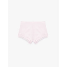 Koton Dantel Detaylı Saten Şort Pijama Altı Pembe Desenli 5slk80054mw Pembe Desenli