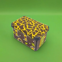 Style Box Giraffe Desenli 10 L Dekoratif Saklama Ve Oyuncak Kutusu Sarı