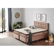 Nironyatak W. Cotton 150X200 Cm Çift Kişilik Pedli Yatak Baza Başlık Takımı