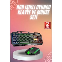 Mey İthalat Rgb Işıklı Gaming Klavye Q Klavye Mouse  54683267