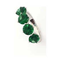 Skydiamond Green Creative Rubies 925 Ayar Gümüş 4 Sıra Taş Yüzü 16