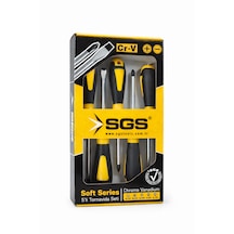 Sgs Soft Series 5 Li Tornavida Seti Cr-v Krom Vanadyum, Ergonomik Sap