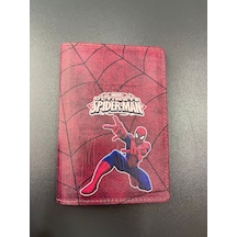 Spiderman deri pasaport kılıfı