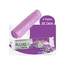 Florex 40 L Büzgülü Lavanta Kokulu Çöp Torbası Poşeti 2 x 10'lu 55 x 60 CM