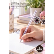 5 Adet Anime Figür Tükenmez Kalem 15 Cm Boy, Karakter Tasarımlı Yazı Aracı, Anime Pen, Figürlü Ballpoint 1