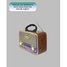Nostalji Bluetooth Radyo Fm Am Sw Ahşap Eskitme Tasarım Yeni Nesil