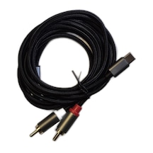 Type-c To 2 Rca Ses Kablosu 2 Metre Örgülü Kıvrılmaz Dönüştürücü Telefon Amfi Mikser Hoparlör Kablosu