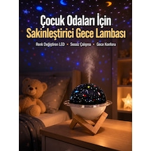Usb İle Çalışan Projektörlü Aromaterapi Nemlendirici Masaüstü Kullanım İçin Uygun