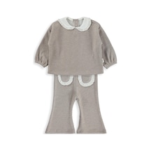 Civil Baby Bebe Yakalı 6-18 Ay Takım - Bej Vizon