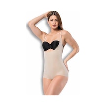 Bonbonetti Chocolate Baby & Kids Kadın Lazer Kesim Destekli Göğüs Altı Külotlu Body-2004 Ten