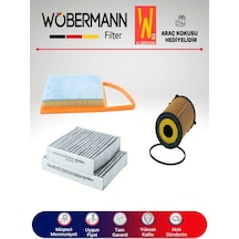 Wöbermann Citroen C4 Cactus 1.6 E-hdı Filtre Bakım Seti 2014-2017 3'lü Karbonlu
