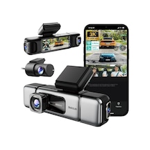 Tr Ses Kontrolü,4 Kanallı 3,18 İnç Dokunmatik Ekran, 2160p + 1080p + 1080p Ön Ve Arka İç Döngü Kaydı, 5,8 Ghz W