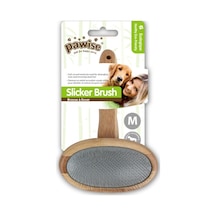 Pawise - 873 - Ahşap Tutma Saplı Oval Kedi Ve Köpek Tarama - Edntrend - Fırçası Medium