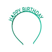 Yeşil Happy Birthday Yazılı Kız Çocuk Taç Yeşil