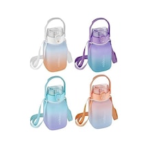 1100ml Çocuk Motivasyon Matarası, Askılı Ve Eğlenceli