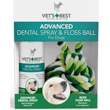 Vet's Best Köpek Ağız Ve Diş Bakım Spreyi 120ml Ve Diş Temizleyici Halat Top 16cm 2'li Set