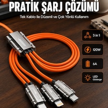 Yüksek Güç Aktarımı Sunan 6a Destekli Çoklu Bağlantı Şarj Ve Veri Kablosu