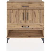 Arges Şifonyer 2 Raflı 2 Çekmeceli 2 Kapaklı 88x30x96 Çam-çam Atlas Çam
