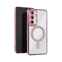 Samsung Galaxy Uyumlu S24 Fe Joke Simli Magneticsafe Kılıf - Pembe Bz8683140895068