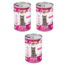 Energy Tavuk Etli Konserve Yavru Kedi Maması 3 x 400 G