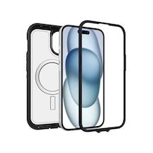 Defender Xt Iphone 15 / 14 / 13 Için Kılıf, Magsafe Özellikli, Darbeye Dayanıklı, Ultra Sağlam, Koruyucu Kılıf, 5x Askeri Standartlara Göre Test Edilmiştir, Şeffaf/siyah, Satış Ambalajsız 6998