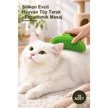 10 Adet Silikon Evcil Hayvan Tüy Tarak - Ergonomik Masaj