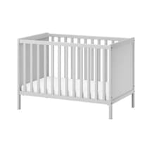 Bebek Karyolası Açık Gri Renk 60x120 Cm Bebek Beşik Açık Gri