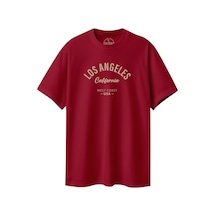 Velvoria Unisex Oversize Bordo Los Angeles T-shirt